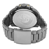 Diesel Mega Chief Chronograph Grey Dial Grey Steel Strap Watch For Men - DZ4466 Authentic Buy Shop Now