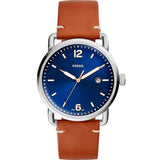 Fossil Commuter Blue Dial Blue Leather Strap Watch for Men - FS5325 Authentic Buy Shop Now
