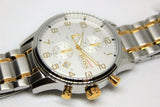Hugo Boss Areoliner Chronograph White Dial Two Tone Steel Strap Watch for Men - 1513236 Authentic Buy Shop Now
