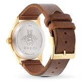 Gucci G Timeless Quartz Green & Red Dial Brown Leather Strap Watch For Men - YA126451 Authentic Buy Shop Now
