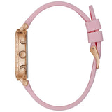 Guess Solstice Diamonds White Dial Pink Rubber Strap Watch For Women - GW0113L4 Authentic Buy Shop Now