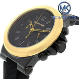 Michael Kors Dylan Chronograph Quartz Black Dial Black Rubber Strap Watch For Men - MK8383 Authentic Buy Shop Now