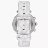 Michael Kors Parker Chronograph White Dial White Leather Strap Watch For Women - MK7226 Authentic Buy Shop Now