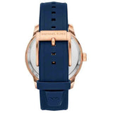 Michael Kors Cunningham Multifunction Blue Dial Blue Rubber Strap Watch For Men - MK7163 Authentic Buy Shop Now