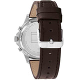 Tommy Hilfiger Henry Chronograph Blue Dial Brown Leather Strap Watch For Men -1710476 Authentic Buy Shop Now