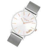 Coach Perry White Dial Silver Mesh Bracelet Watch for Women - 14503124 Authentic Buy Shop Now