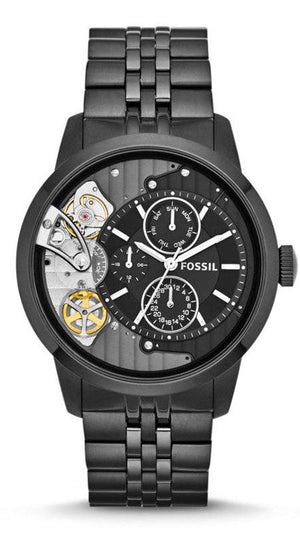 Fossil Townsman Mechanical Black Dial Black Steel Strap Watch for Men - ME1136 Authentic Buy Shop Now