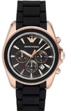 Emporio Armani Sigma Chronograph Black Dial Black SIlicon Strap Watch For Men - AR6066 Authentic Buy Shop Now