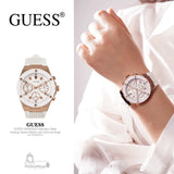 Guess Athena White Dial White Rubber Strap Watch For Women - GW0030L3 Authentic Buy Shop Now