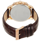Guess Horizon Quartz Champagne Dial Brown Leather Strap Watch For Women - W0380G4 Authentic Buy Shop Now