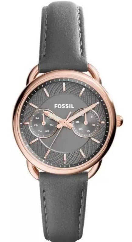 Fossil Tailor Grey Dial Grey Leather Strap Watch for Women - ES3913 Authentic Buy Shop Now