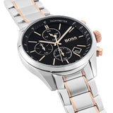 Hugo Boss Grand Prix Black Dial Two Tone Steel Strap Watch for Men - 1513473 Authentic Buy Shop Now