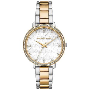 Michael Kors Pyper Three Hand White Dial Two Tone Steel Strap Watch For Women - MK4595 Authentic Buy Shop Now