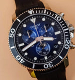 Tissot Seastar 1000 Chronograph Blue Dial Black Rubber Strap Watch For Men - T120.417.17.041.00 Authentic Buy Shop Now