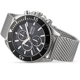 Hugo Boss Ocean Edition Black Dial Silver Mesh Bracelet Watch for Men - 1513701 Authentic Buy Shop Now