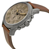 Fossil Grant Chronograph Brown Dial Brown Leather Strap Watch for Men - FS5214 Authentic Buy Shop Now