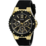 Guess Overdrive Black Dial Black Rubber Strap Watch for Women - W0149L4 Authentic Buy Shop Now