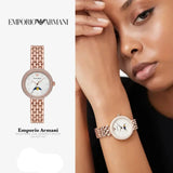 Emporio Armani Rosa Mother of Pearl Dial Rose Gold Steel Strap Watch For Women - AR11462 Authentic Buy Shop Now