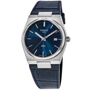 Tissot PRX Blue Dial Blue Leather Strap Watch for Men - T137.410.16.041.00 Authentic Buy Shop Now
