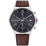 Tommy Hilfiger Daniel Grey Dial Brown Leather Strap Watch for Men - 1710416 Authentic Buy Shop Now