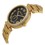 Michael Kors Skylar Black Dial Gold Steel Strap Watch for Women - MK5989 Authentic Buy Shop Now