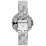 Emporio Armani Rosa Diamonds Mother of Pearl Blue Dial Silver Mesh Bracelet Watch For Women - AR11380 Authentic Buy Shop Now