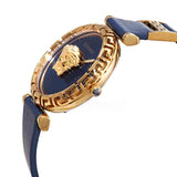 Versace Palazzo Empire Greca Quartz Blue Dial Blue Leather Strap Watch for Women - VEDV00219 Authentic Buy Shop Now