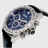 Hugo Boss Ikon Blue Dial Black Leather Strap Watch for Men - 1513176 Authentic Buy Shop Now