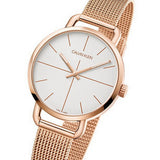 Calvin Klein Even White Dial Rose Gold Mesh Bracelet Watch for Women - K7B23626 Authentic Buy Shop Now