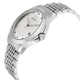 Gucci G Timeless Diamonds Silver Dial Silver Steel Strap Watch For Men - YA126404 Authentic Buy Shop Now