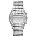 Michael Kors Slim Runway Chronograph Silver Dial Silver Mesh Bracelet Watch For Men - MK9059 Authentic Buy Shop Now