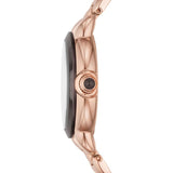 Emporio Armani Mia Quartz Brown Dial Rose Gold Steel Strap Watch For Women - AR11570 Authentic Buy Shop Now
