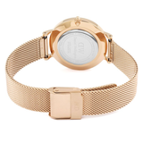 Daniel Wellington Classic Melrose Black Dial Rose Gold Mesh Bracelet Watch For Women - DW00100161 Authentic Buy Shop Now