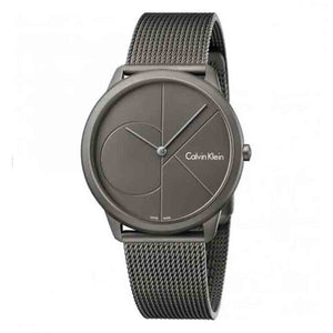 Calvin Klein Minimal Grey Dial Grey Mesh Bracelet Watch for Men - K3M517P4 Authentic Buy Shop Now