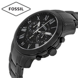 Fossil Grant Chronograph Black Dial Black Steel Strap Watch for Men - FS4832 Authentic Buy Shop Now