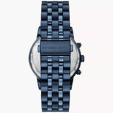 Michael Kors Hutton Chronograph Blue Dial Blue Steel Strap Watch For Men - MK9088 Authentic Buy Shop Now
