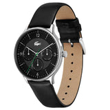 Lacoste Club Multi Watch Black Dial Black Leather Strap Watch for Men - 2011139 Authentic Buy Shop Now