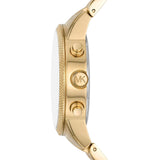Michael Kors Hutton Chronograph Gold Dial Gold Steel Strap Watch For Men - MK8953 Authentic Buy Shop Now