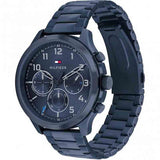 Tommy Hilfiger Asher Chronograph Blue Dial Blue Steel Strap Watch For Men - 1791853 Authentic Buy Shop Now