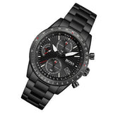 Hugo Boss Pilot Edition Chronograph Black Dial Black Steel Strap Watch for Men - 1513854 Authentic Buy Shop Now