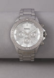 Fossil Bannon Multifunction Chronograph Silver Dial Silver Steel Strap Watch for Men - BQ2490 Authentic Buy Shop Now