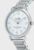 Coach Delancey Classic White Dial Silver Steel Strap Watch for Women - 14502260 Authentic Buy Shop Now