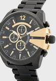 Diesel Mega Chief Chronograph Black Dial Black Steel Strap Watch For Men - DZ4338 Authentic Buy Shop Now