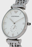 Emporio Armani Classic Silver Dial Silver Steel Strap Watch For Men - AR1819 Authentic Buy Shop Now