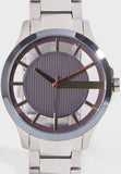 Armani Exchange Hampton Chronograph Grey Dial Silver Steel Strap Watch For Men - AX2405 Authentic Buy Shop Now
