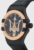 Maserati Potenza Quartz Black Dial Black Leather Strap Watch For Men - R8851108032 Authentic Buy Shop Now