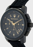 Maserati Successo Black Dial Black Rubber Strap Watch For Men - R8871621011 Authentic Buy Shop Now