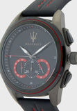Maserati Traguardo Chronograph Black Dial Black Leather Strap Watch for Men - R8871612023 Authentic Buy Shop Now