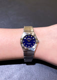 Omega Constellation Manhattan Quartz Diamonds Blue Dial Silver Steel Strap Watch for Women - 131.10.25.60.53.001 Authentic Buy Shop Now