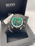 Hugo Boss Santiago Green Dial Black Nylon Strap Watch for Men - 1513936 Authentic Buy Shop Now